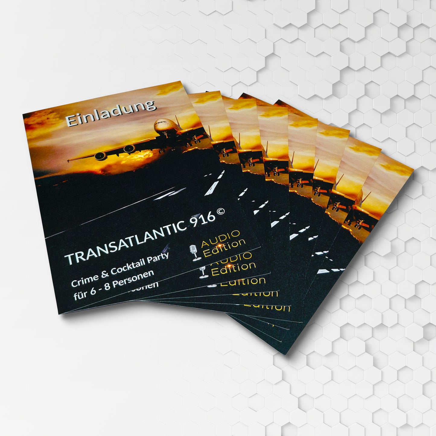 TRANSATLANTIC 916 - Audio Edition (Crime & Cocktail Partyspiel für 6 - 8 Personen)