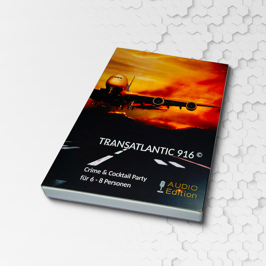 TRANSATLANTIC 916 - Audio Edition (Crime & Cocktail Partyspiel für 6 - 8 Personen)