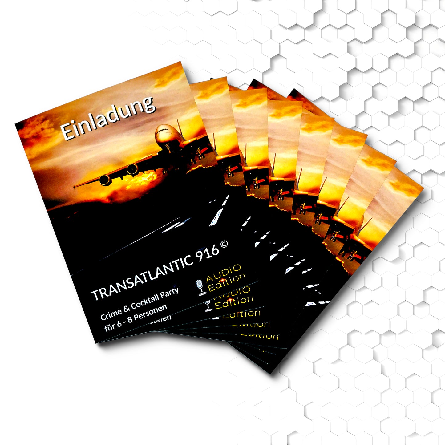 TRANSATLANTIC 916 - Audio Edition (Crime & Cocktail Partyspiel für 6 - 8 Personen)