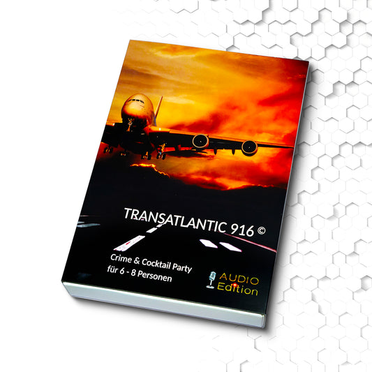 TRANSATLANTIC 916 - Audio Edition (Crime & Cocktail Partyspiel für 6 - 8 Personen)